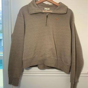 Tentree Half Zip Crop Sweater